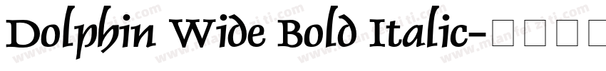 Dolphin Wide Bold Italic字体转换